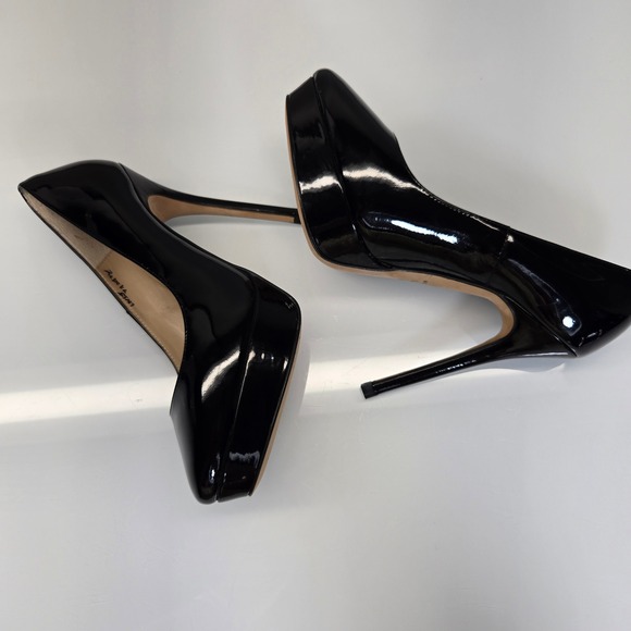 AllSaints Spitalfields Platform Stiletto Heels EU 36 US 6 Black Patent Leather
